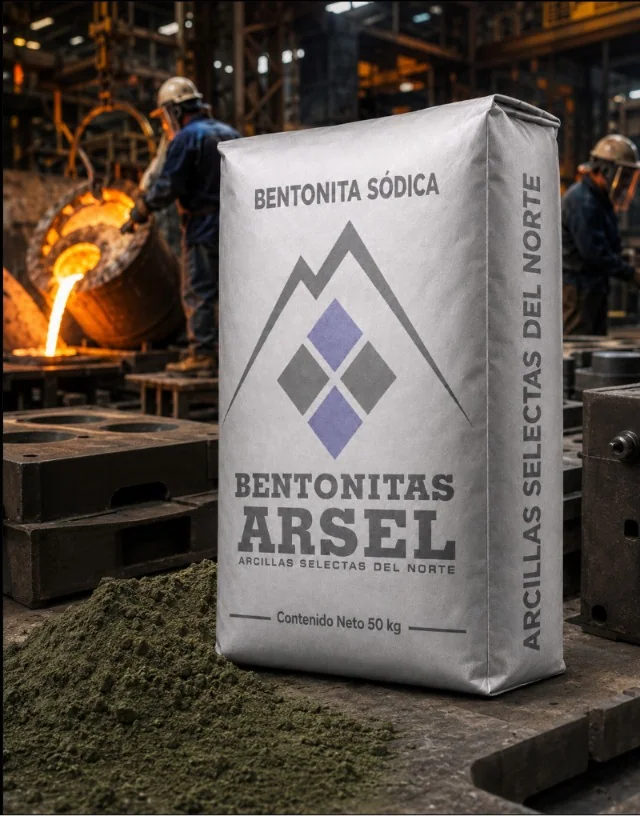 Saco de Bentonitas ARSEL en una operación de fundición